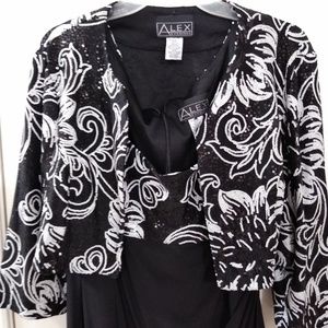 Black and White Alex Evenings Dress